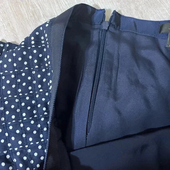 J.Crew Stitched Down Grid Dot Pleated Skirt Size 4 - Picture 9 of 13